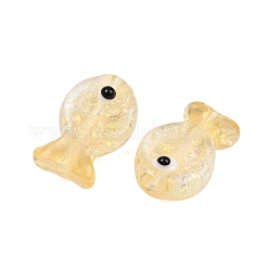 Handmade Foil Lampwork Fish Beads&nbsp;FOIL-Z001-01K