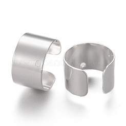 304ステンレススチール製イヤーカフ金具  穴付き  銀  10x9x6mm  穴：0.9mm&nbsp;STAS-P249-18S