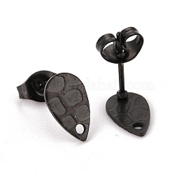 304 Stainless Steel Stud Earring Findings Ion Plating(IP)&nbsp;STAS-O119-31EB