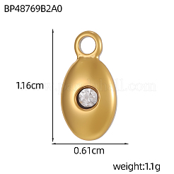 304 Stainless Steel Pendants&nbsp;STAS-OY012-68G