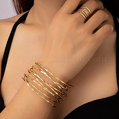 Alloy Multilayer Cuff Bangles & Cuff Rings Sets&nbsp;FS-WGC09BD-01