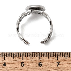 304ステンレス鋼リング部品  ラウンドベゼルカップリングセッティング  ステンレス鋼色  11.5mm  18mm  トレイのサイズ：10mm&nbsp;STAS-P454-06B-P
