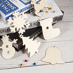Christmas Theme Wooden Pendants Decorations&nbsp;WOOD-FG0001-02