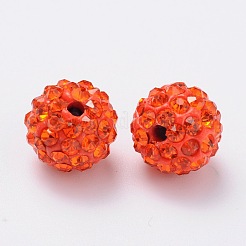 パヴェボールディスコビーズ  樹脂粘土ラインストーンビーズ  グレードA  ラウンド  ヒヤシンス  pp14（2~2.1mm）  10mm  穴：1.0~1.2mm&nbsp;RB-H258-10MM-236