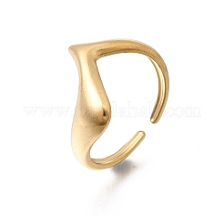304 Stainless Steel Cuff Open Rings&nbsp;RJEW-T034-03G