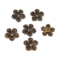 5-Petal Iron Bead Caps&nbsp;LS-IFIN-WH0070-05AB