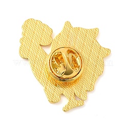 ルースターエナメルピン  バックパックの服のための金メッキ合金バッジ  レッド  31x26.5x1.5mm&nbsp;JEWB-A014-04