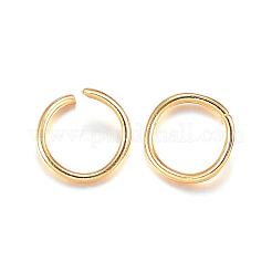 304ステンレススチールオープン丸カン  ラウンド  24KGP本金メッキ  20ゲージ  7x0.8mm&nbsp;STAS-F084-21G