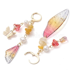 Natural Topaz Jade Leverback Earrings&nbsp;EJEW-TA00591-03