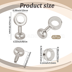 6Pcs Brass Zipper Insert Buckles&nbsp;KK-CY0001-04P