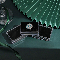 10Pcs 2 Colors Rectangle Transparent Plastic Loose Diamond Gemstone Storage Boxes&nbsp;CON-WH0095-46