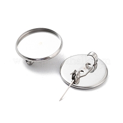 Non-Tarnish 304 Stainless Steel Brooch Base Settings&nbsp;FIND-D035-04D-P