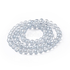 Transparent Electroplate Glass Beads Strands&nbsp;EGLA-F151-PL03