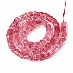 Crackle Transparent Glass Beads Strands&nbsp;GLAA-N062-6mm-09