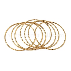 7Pcs 304 Stainless Steel Bangles for Women&nbsp;BJEW-C132-03G