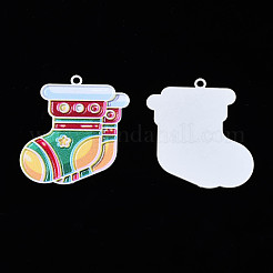 Spray Painted Brass Pendants&nbsp;KK-Q281-004