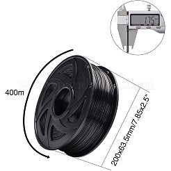 プラスチックコード  3Dプリンターフィラメント  ブラック  1.75mm  約400m /ロール&nbsp;OCOR-WH0032-47B-01