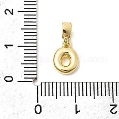 Brass Letter Charms&nbsp;KK-G554-22G-O