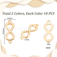 20Pcs 2 Colors Brass Links Connectors&nbsp;KK-GA0001-99