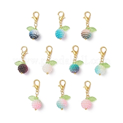 Imitation Pearl Acrylic Berry Beaded Pendants Decorations&nbsp;HJEW-JM04077-02