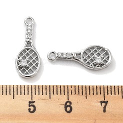 Rack Plating Brass Clear Cubic Zirconia Pendants&nbsp;KK-M102-15P-A