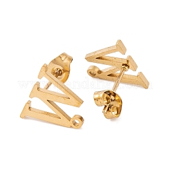 Ion Plating(IP) 304 Stainless Steel Stud Earrings&nbsp;FIND-Q103-01W-G