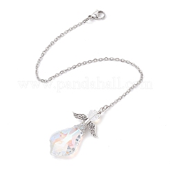 Angel Glass & Alloy Pendant Decorations&nbsp;HJEW-JM01976-01