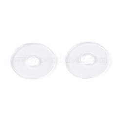 透明PVC絶縁ガスケット50個  ディスク  透明  5x0.2mm  穴：1.5mm&nbsp;PVC-T006-5mm-01