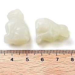 天然の新しい翡翠彫刻の置物  ホームオフィスのデスクトップ装飾用  猫  10.5~13x16~18x21.5~23.5mm&nbsp;DJEW-L023-B14