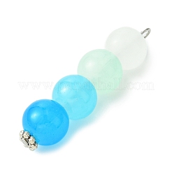 4Pcs 4 Colors Glass Beaded Pendants&nbsp;PALLOY-JF02813