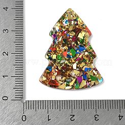 アクリルカボション  クリスマスツリー  カラフル  35.5x27x2~2.5mm&nbsp;LS-OACR-I023-02A
