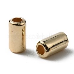 ABSプラスチックビーズ  ブレスレット ネックレス用  洋服アクセサリー  コラム  黄金メッキ  6x3mm  穴：1.6mm  1000個/袋&nbsp;KY-WH0036-35D