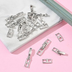 シェグレース真鍮製腕時計バンド留め具  カドミウムフリーと鉛フリー＆ニッケルフリー  長方形  プラチナメッキ  15.5x7x4mm&nbsp;XGRQ3P926-648P