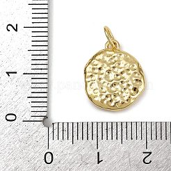真鍮製エナメルペンダント  フラットラウンド  18KGP本金メッキ  ラックめっき  長持ちメッキ  カドミウムフリー＆鉛フリー  丸カン付き  ホワイト  15.5x12.5x3mm  穴：3.6mm&nbsp;KK-D424-24A-G