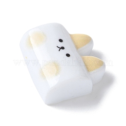 オペーク樹脂カボション  兎  きいろ  23x24.5x10mm&nbsp;RESI-Z033-03A