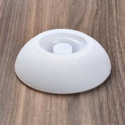 ボウル型シリコンキャンドルホルダー型  燭台型  UVレジン用  エポキシ樹脂工芸品作り  ホワイト  114x34mm  内径：23mm&nbsp;LS-DIY-A053-09