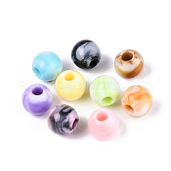Two Tone Opaque Acrylic European Beads&nbsp;OACR-Q200-03