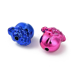 UV反応性不透明アクリルビーズ  虹色の  花  ミックスカラー  15.5x16x12mm  穴：2.5mm&nbsp;OACR-D316-09