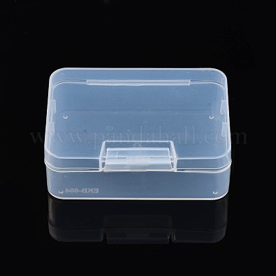 プラスチックビーズ収納ケース  長方形  透明  9.5x7x3cm&nbsp;CON-Q035-02A-1