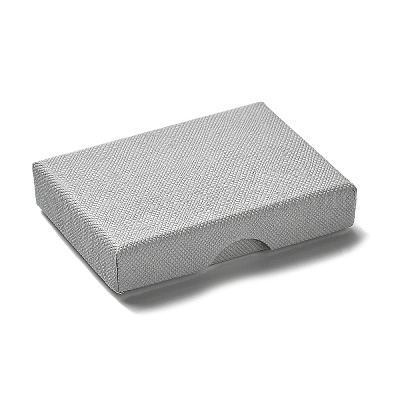 厚紙のジュエリーセットボックス  内部のスポンジ  長方形  グレー  7.05~7.15x5.05x1.55~1.6cm&nbsp;CBOX-C016-01E-03-1