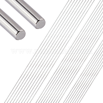 304ステンレス鋼線  ラウンド  ステンレス鋼色  1.2mm  17ゲージ  401mm/本&nbsp;FIND-WH0366-077P-02-1