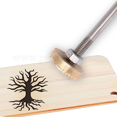 Stamping Embossing Soldering Brass with Stamp&nbsp;AJEW-WH0123-028B-1