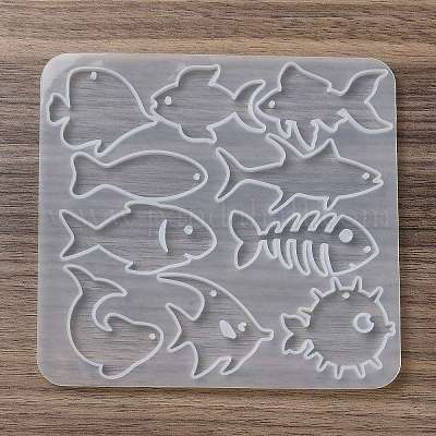 魚海テーマ DIY ペンダントシリコン金型 レジン型 UVレジン用 エポキシ