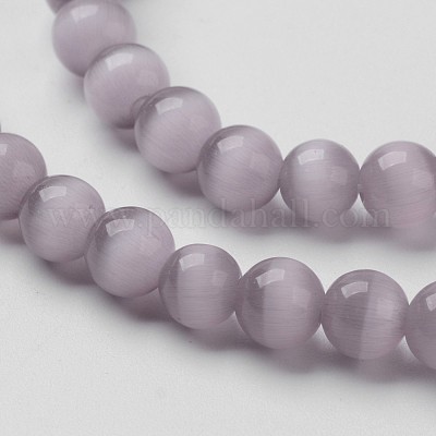 キャッツアイビーズ  ラウンド  アザミ  10mm  穴：1mm  約39個/連  15インチ&nbsp;CER10mm51-1