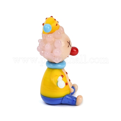 Handmade Lampwork Clown Display Decorations&nbsp;LAMP-Q005-12K-1