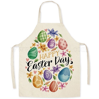 Cute Easter Egg Pattern Polyester Sleeveless Apron&nbsp;PW-WG98916-06-1