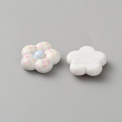 プラスチックカボション  花  ピンク  19.5x20x5.5mm&nbsp;FIND-SZC0009-16A-1