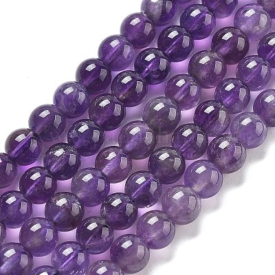 Natural Amethyst Beads Strand&nbsp;GSR6mmC062-2-1