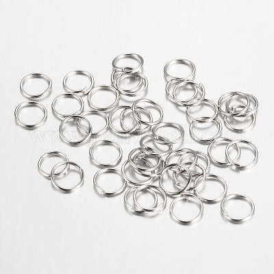 鉄オープン丸カン  ラウンド  プラチナ  6x0.7mm  21ゲージ  内径：4.6mm  約18000個/1000g&nbsp;IFIN-A018-6mm-P-1