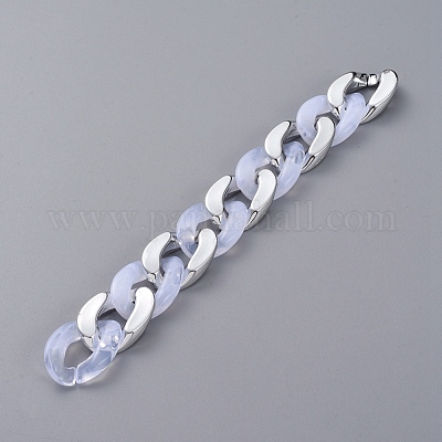 Handmade Imitation Gemstone Style Acrylic Curb Chains&nbsp;AJEW-JB00524-1